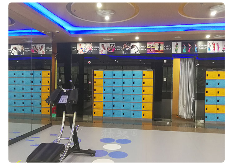 六層塑料更衣柜儲(chǔ)物柜案例實(shí)拍二