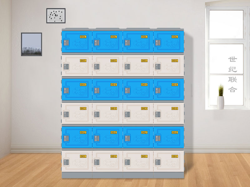 六層柜石墨藍(lán)配玉脂白+機(jī)械密碼鎖